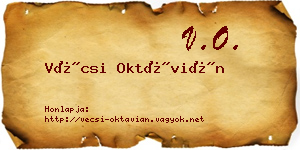 Vécsi Oktávián névjegykártya